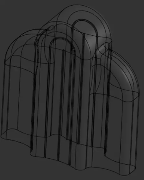 Art Deco Arch 3D print model_7