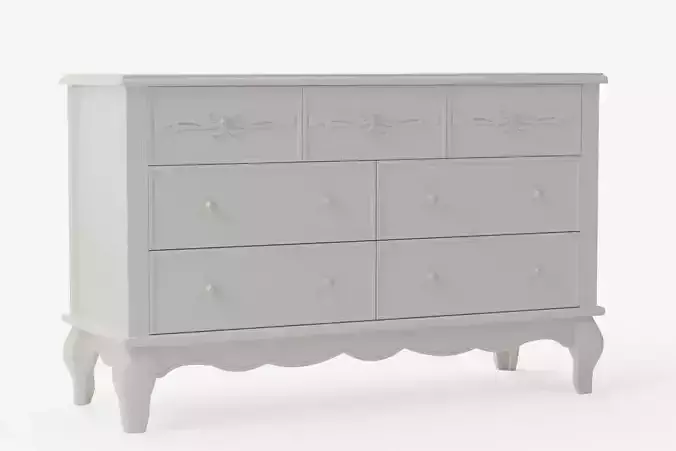 Aurora 7 Drawer Dresser 3D model