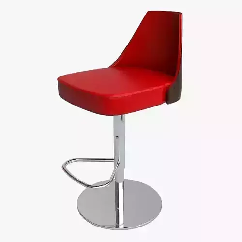 Stool bar with chrome base