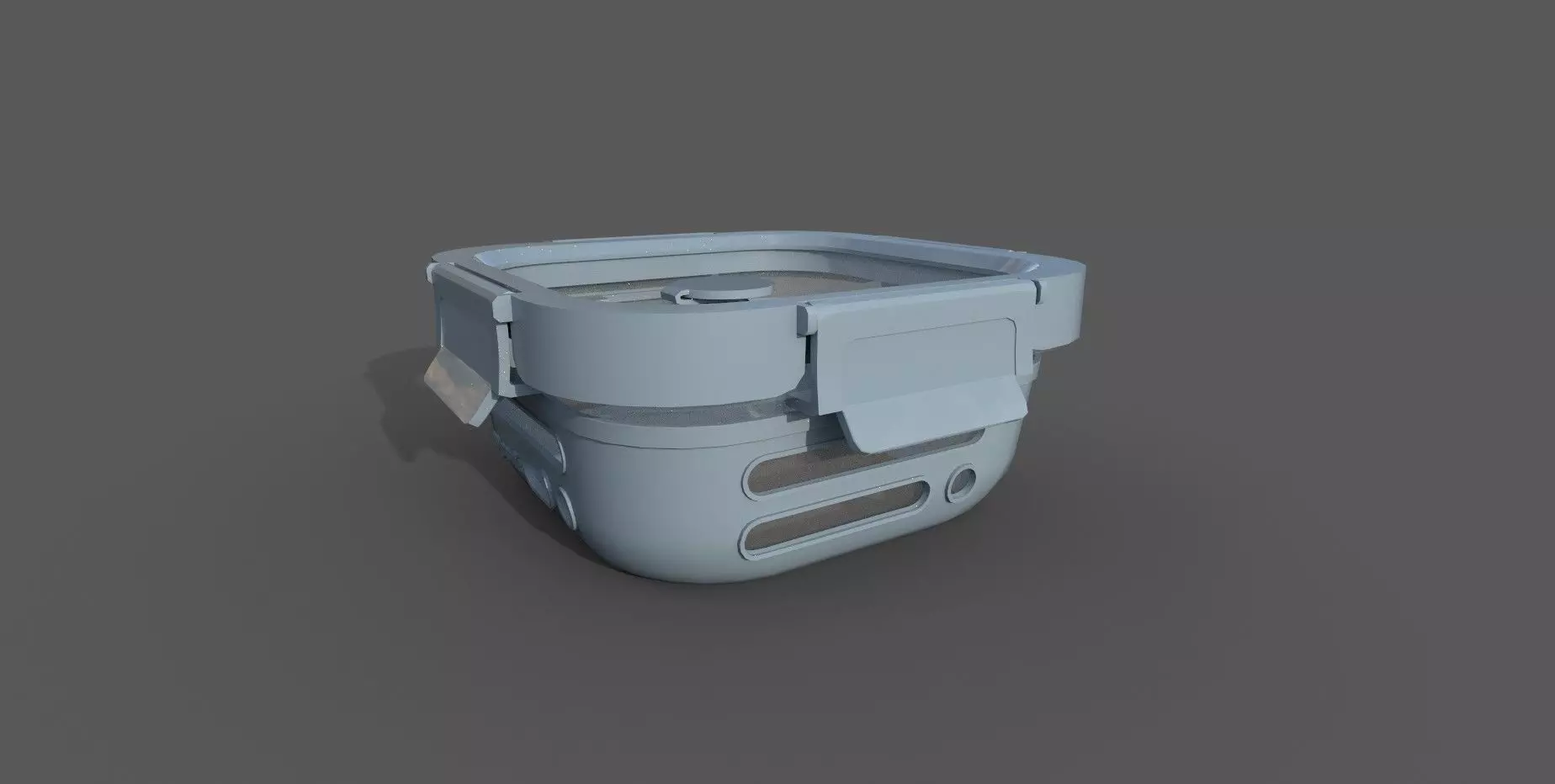 Lunch box small Low-poly 3D model_1