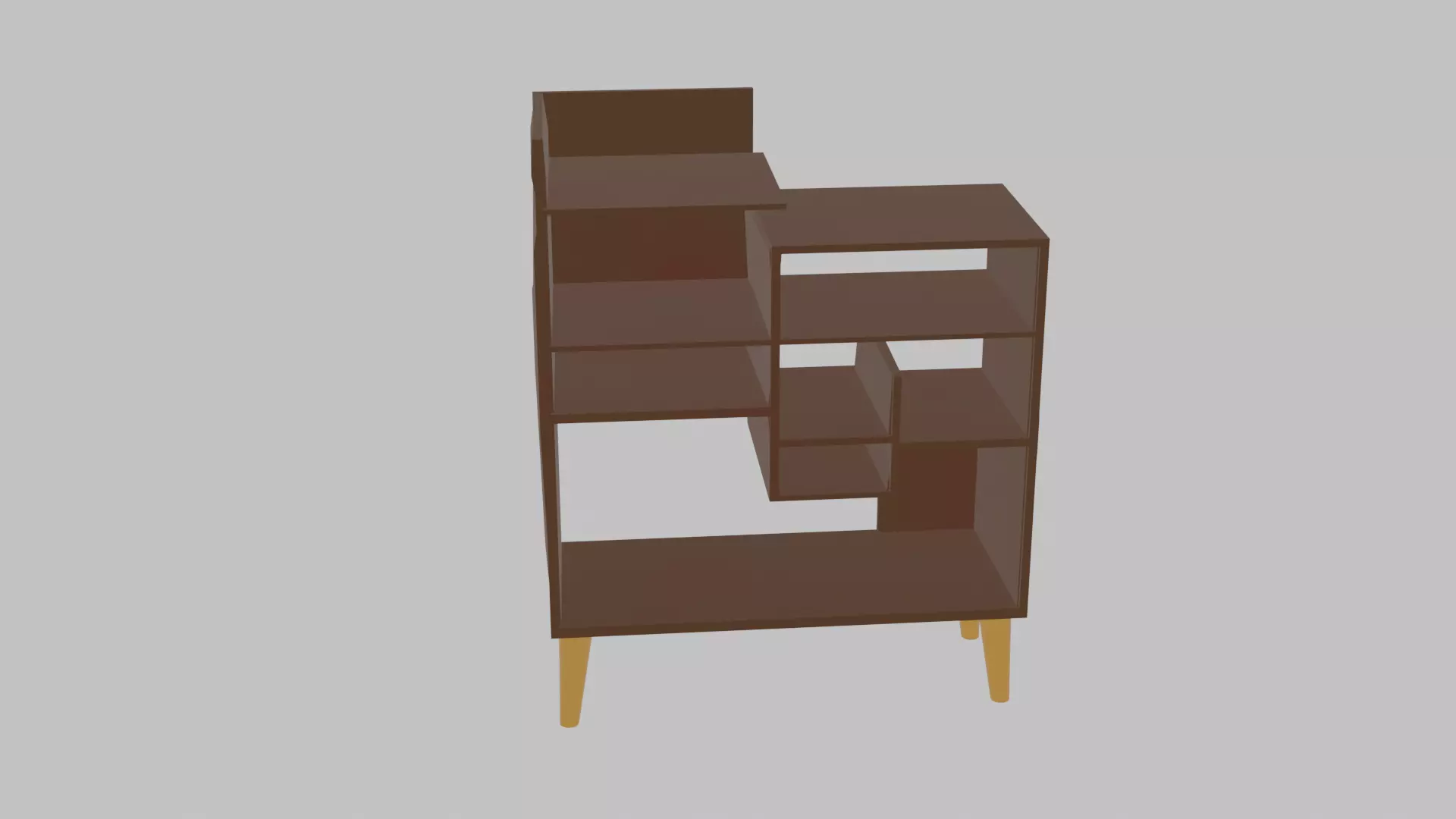 modern   open shelf side table Low-poly 3D model_0