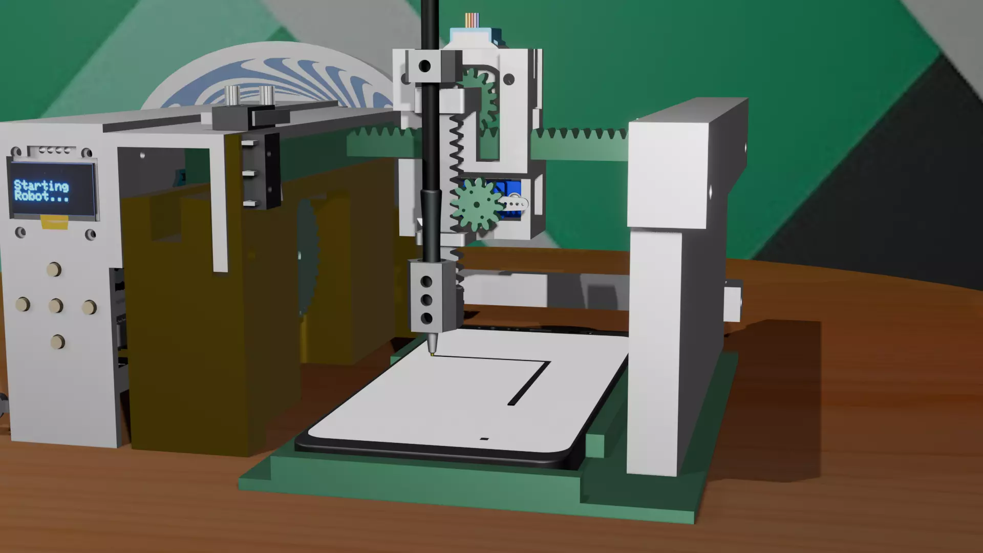 3 Axis Cartesian Robot Drive  3D Printable CNC Plotter 3D print model_4