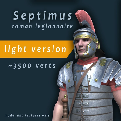 Septimus roman legionnaire game model Low-poly 3D model