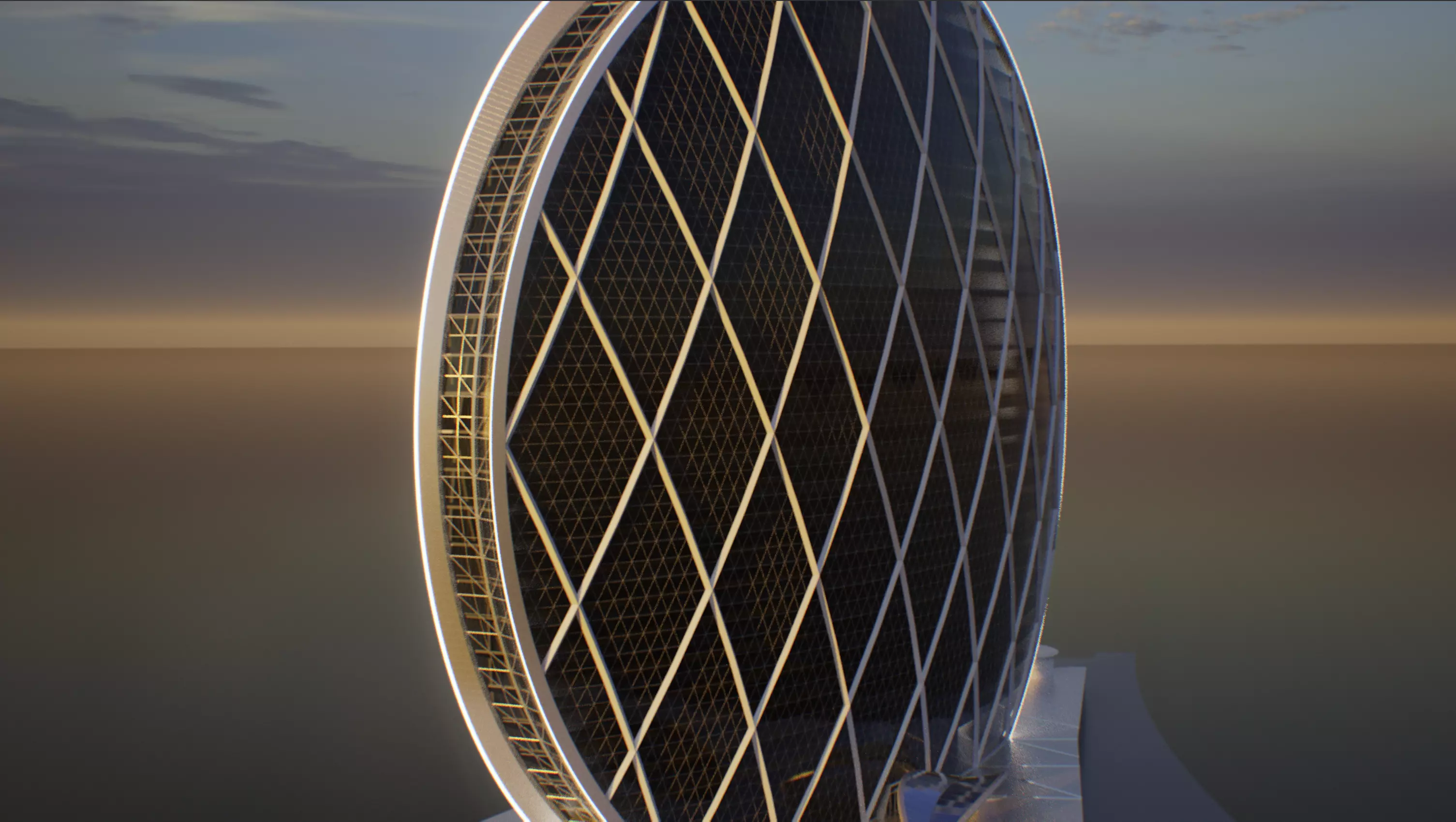 Aldar Dirham Headquarters Building HQ Ultra PhotoRealistic 3D model_1