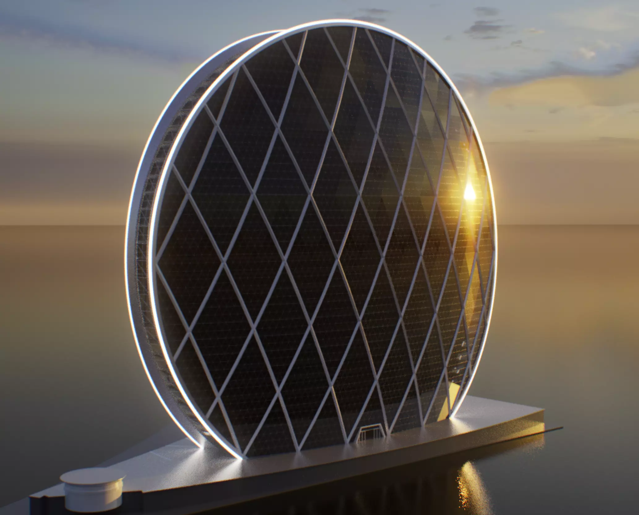 Aldar Dirham Headquarters Building HQ Ultra PhotoRealistic 3D model_6