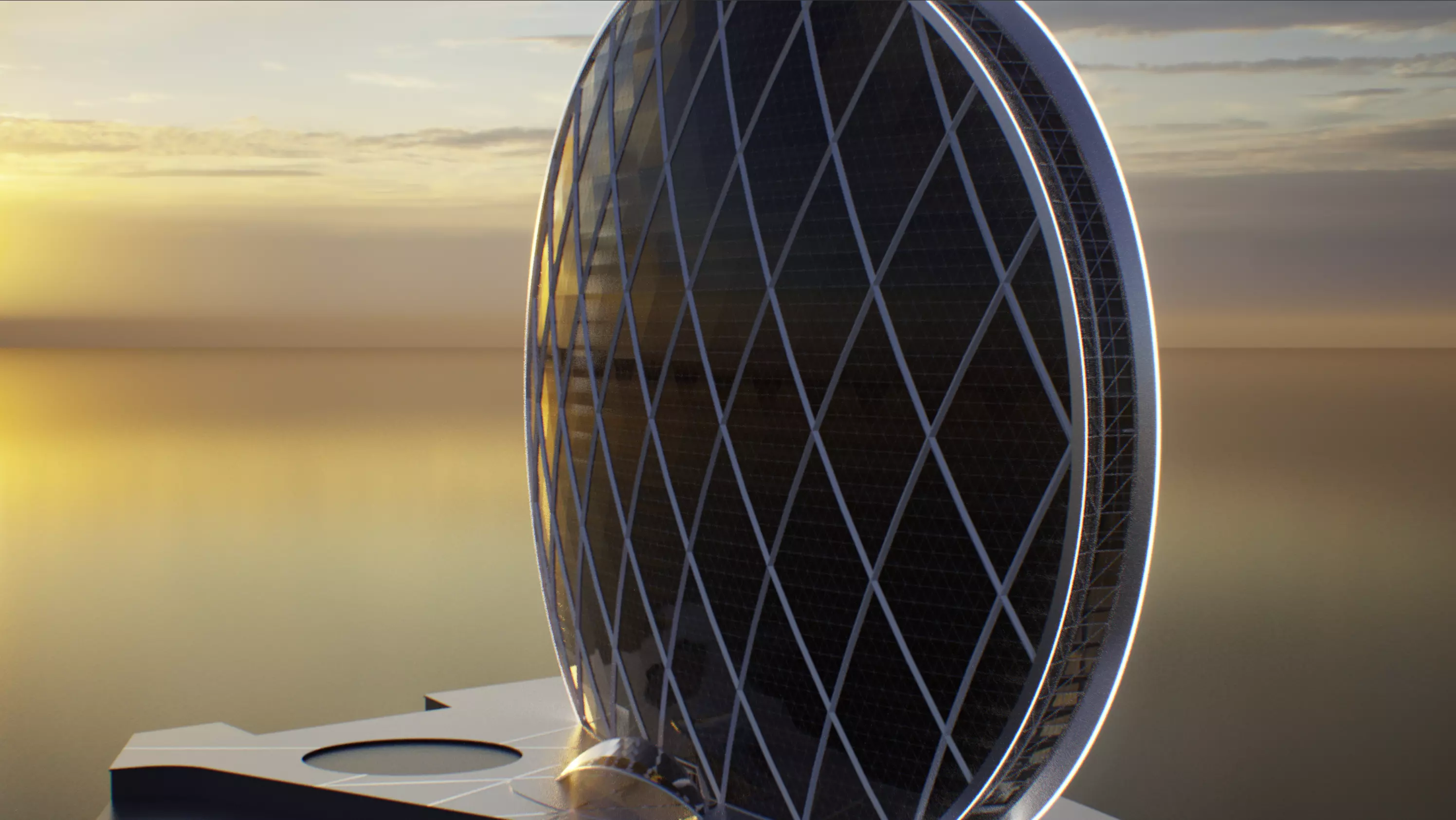 Aldar Dirham Headquarters Building HQ Ultra PhotoRealistic 3D model_2