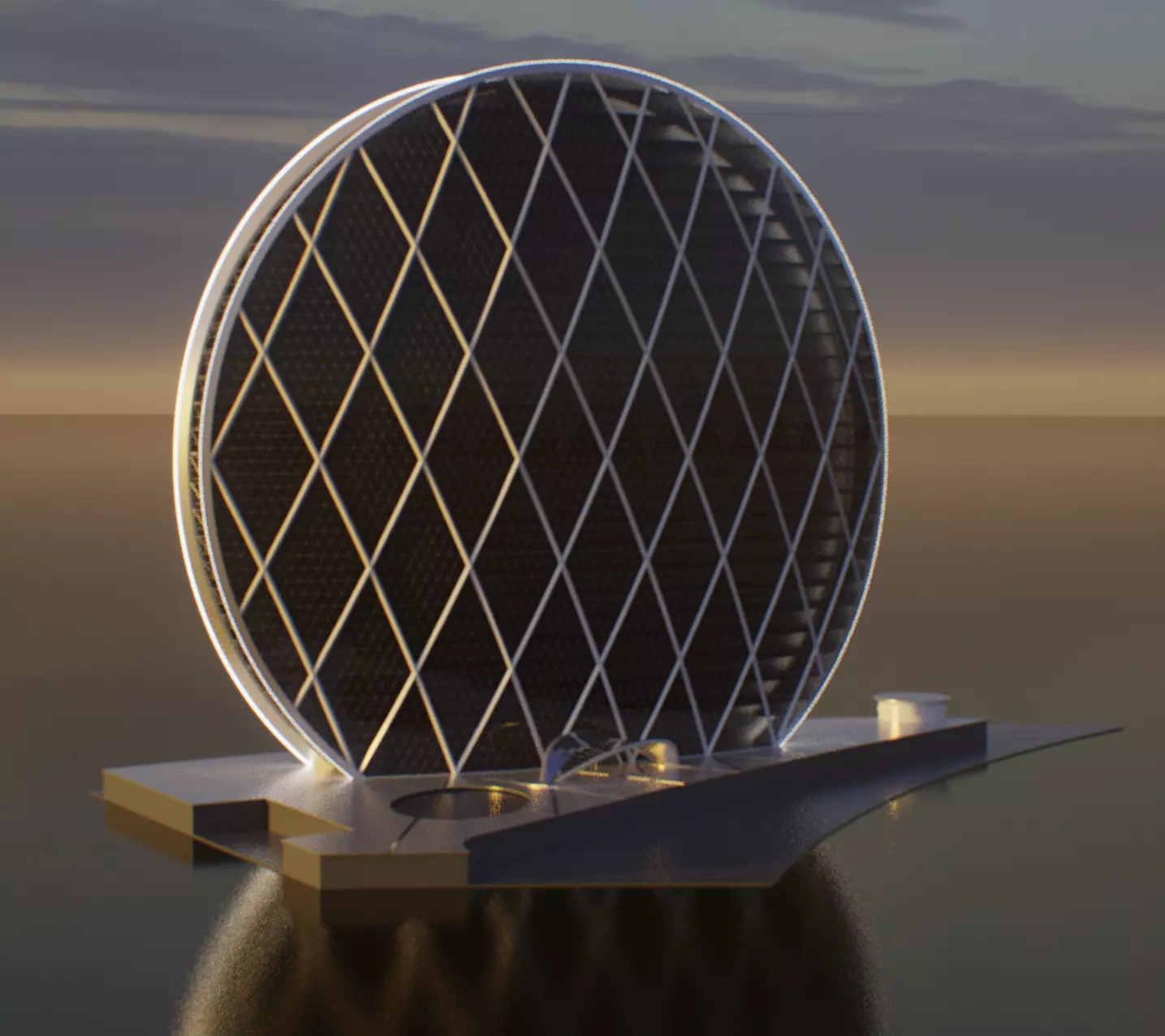 Aldar Dirham Headquarters Building HQ Ultra PhotoRealistic 3D model_0