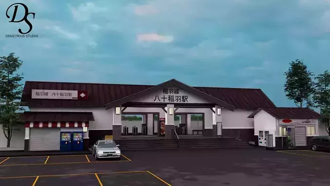 Japan Train Station 3D model