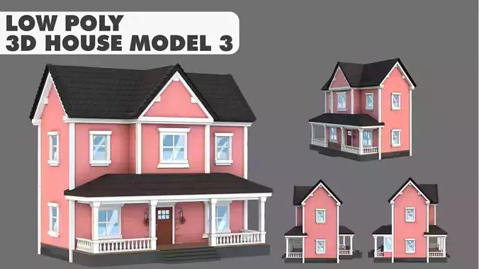House Model 3 Low-poly 3D model