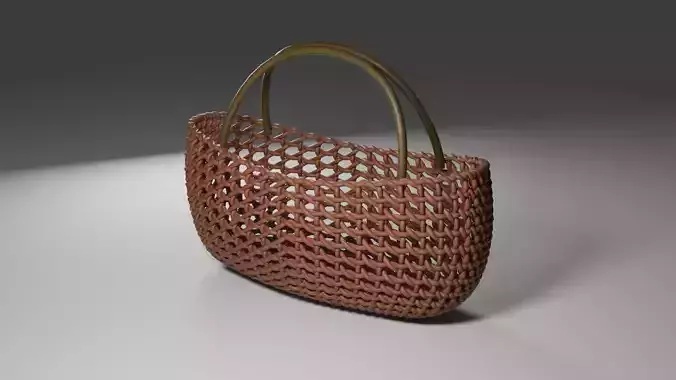 Elegant Woven Handbag 3D Model  Blender Creation 3D print model