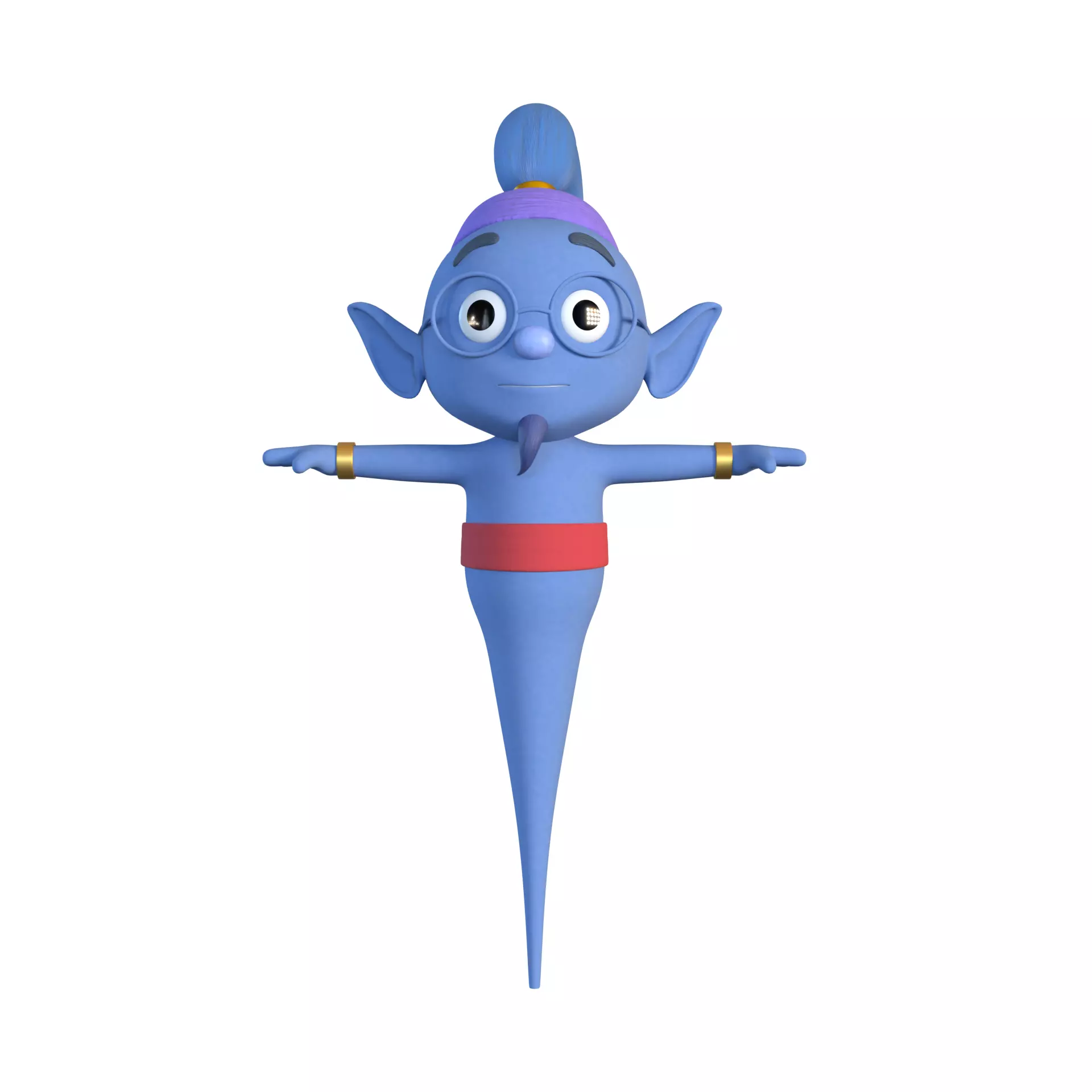 Genie Rig Character 3D model_0
