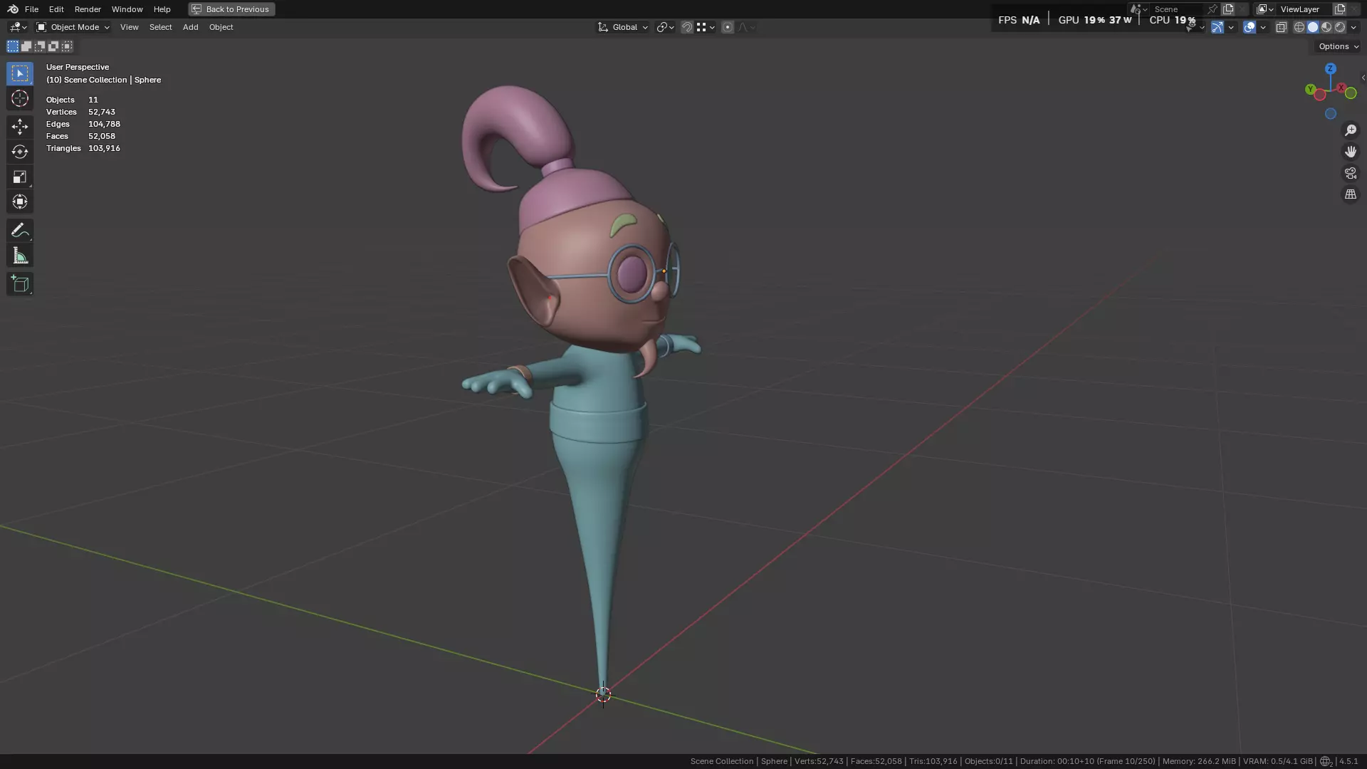 Genie Rig Character 3D model_5