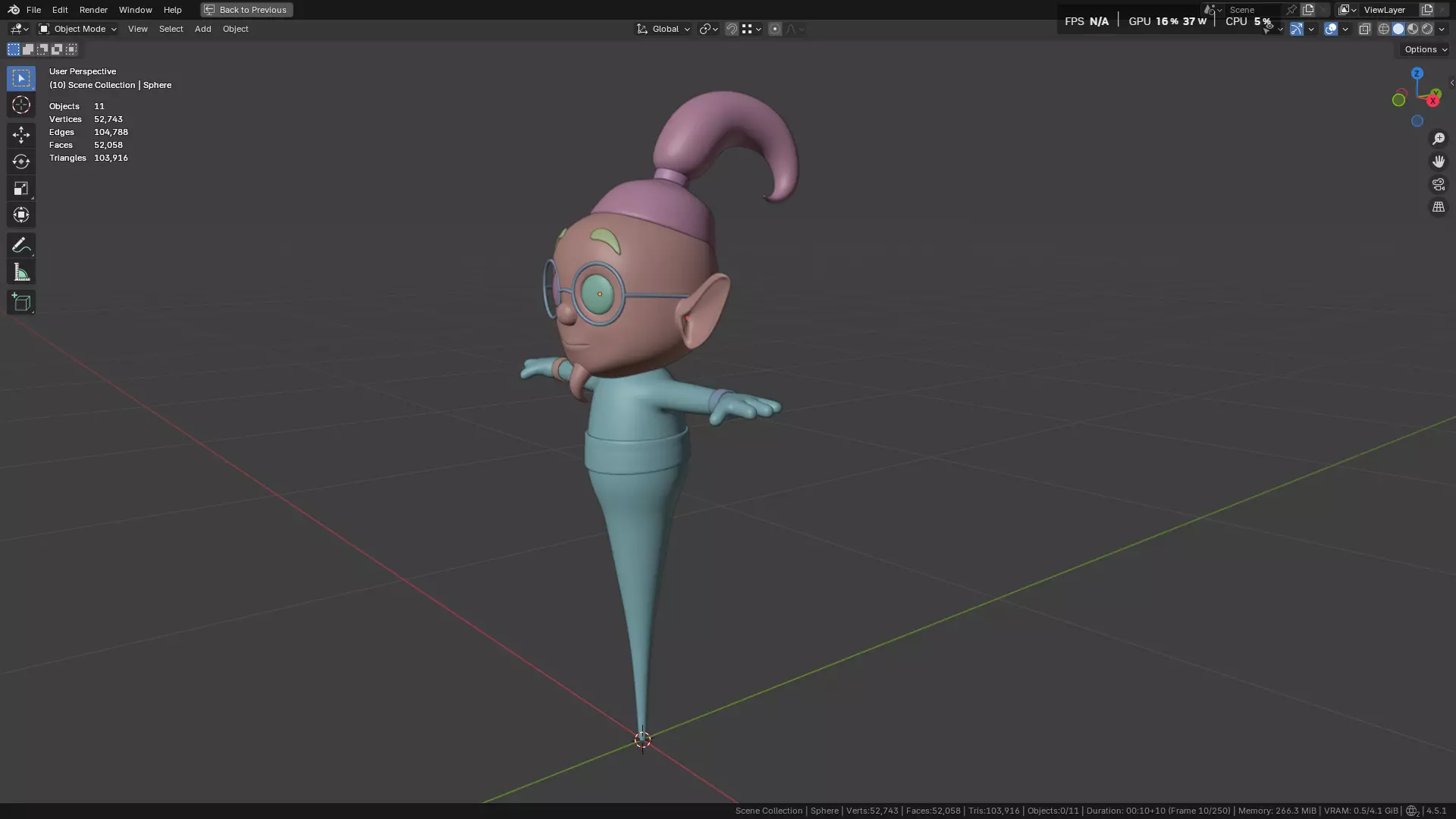 Genie Rig Character 3D model_9