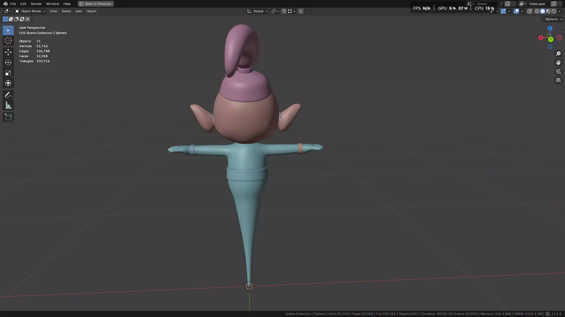 Genie Rig Character 3D model_7