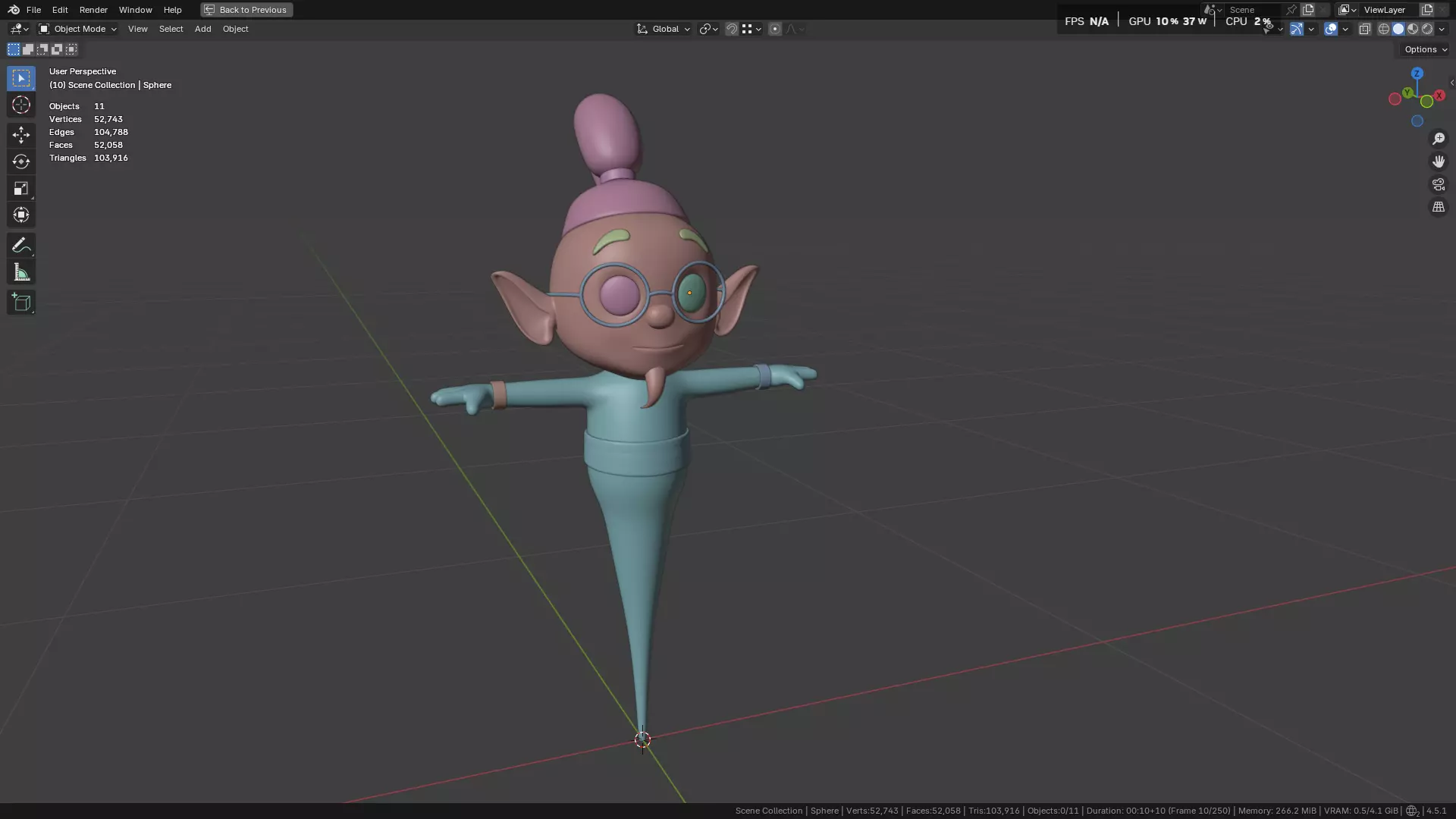 Genie Rig Character 3D model_4