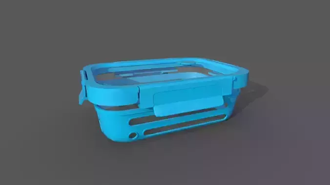Lunch box large Low-poly 3D model