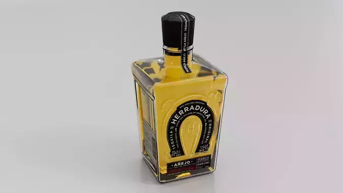 Herradura Anejo Tequila Bottle Low-poly 3D model