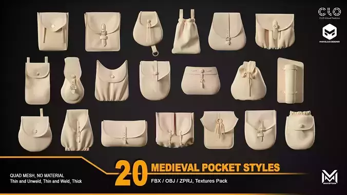 20 Medieval Pocket Styles