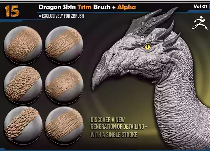 Dragon Skin Trim Brush Vol 01