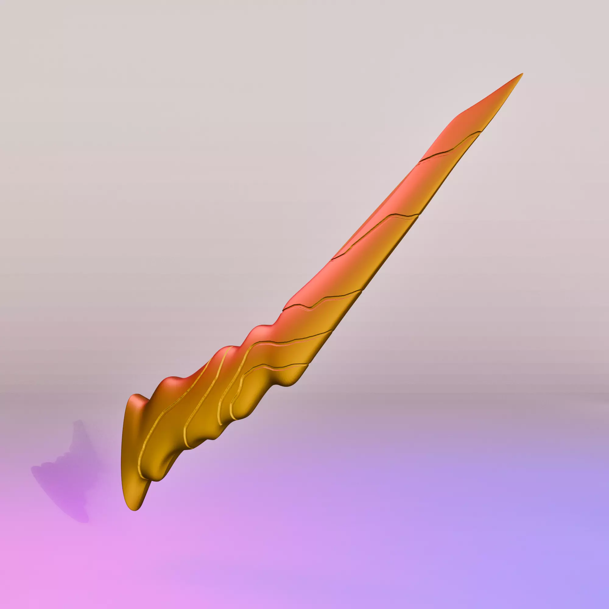 Fleurdelys Horn 3D print model_2