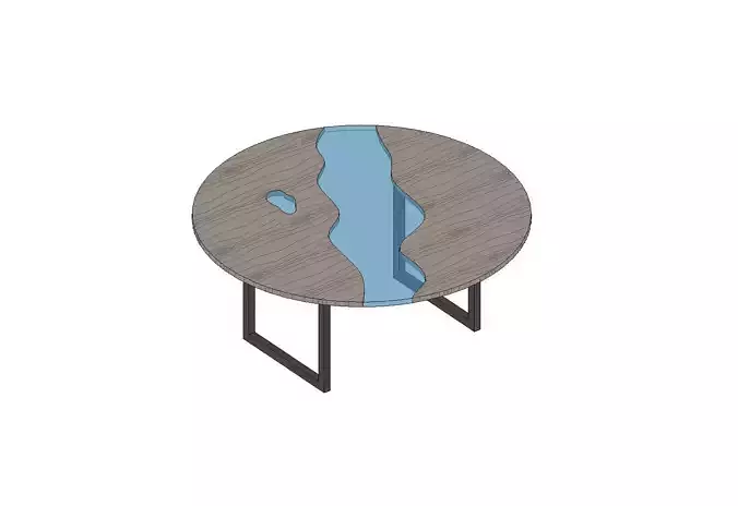 Epoxy resin table Revit 3D model