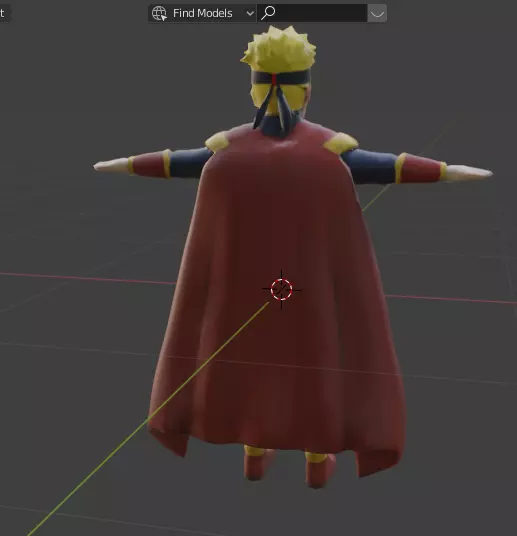 Naruto-Style Superhero 3D Character Model Low-poly 3D model_2