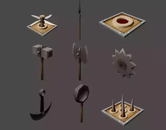 Dungeon Traps Free low-poly 3D model