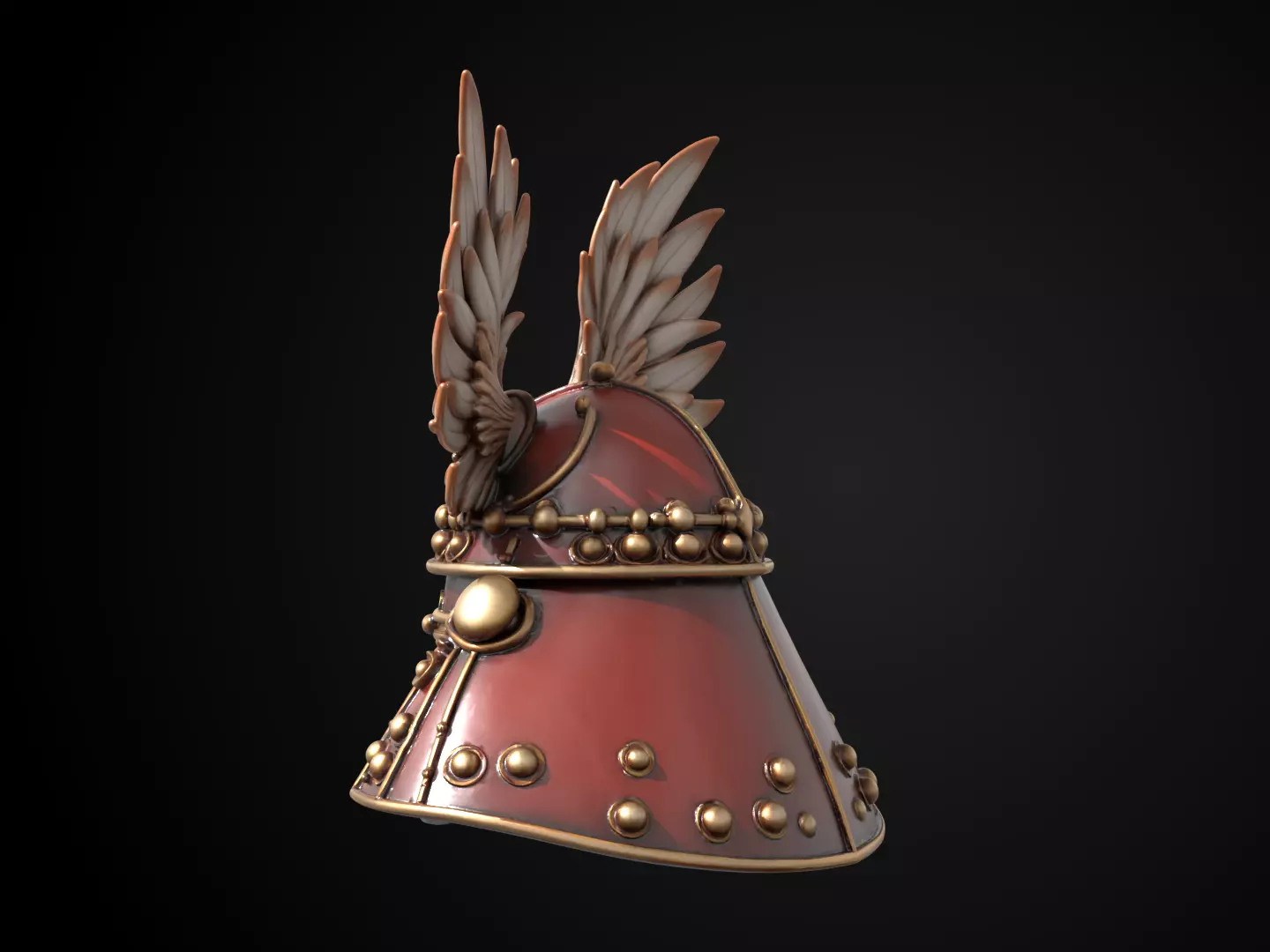 Stylized Samurai Helmet - Taka no Hane Kabuto 3D print model_8