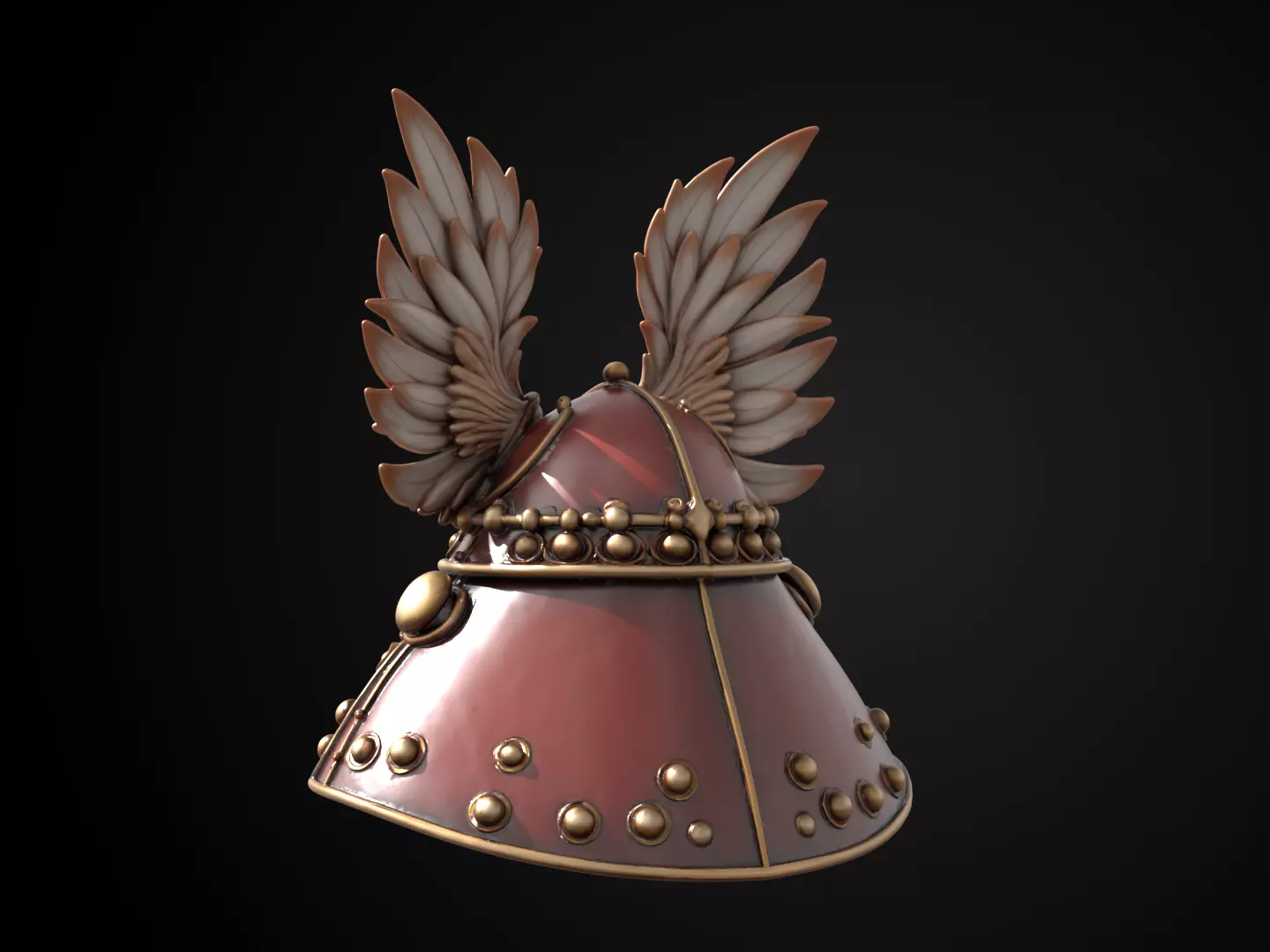 Stylized Samurai Helmet - Taka no Hane Kabuto 3D print model_7