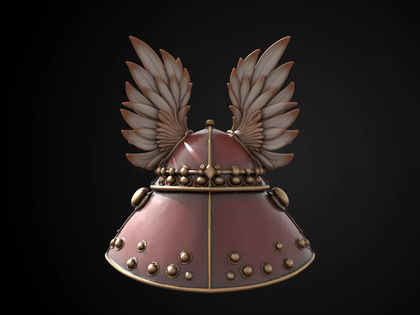 Stylized Samurai Helmet - Taka no Hane Kabuto 3D print model_6