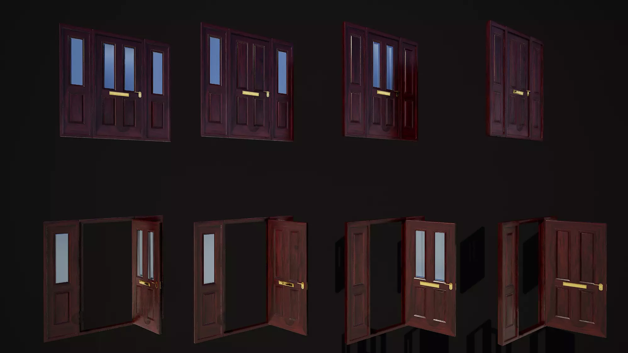 Hinged door 06 3D model_4