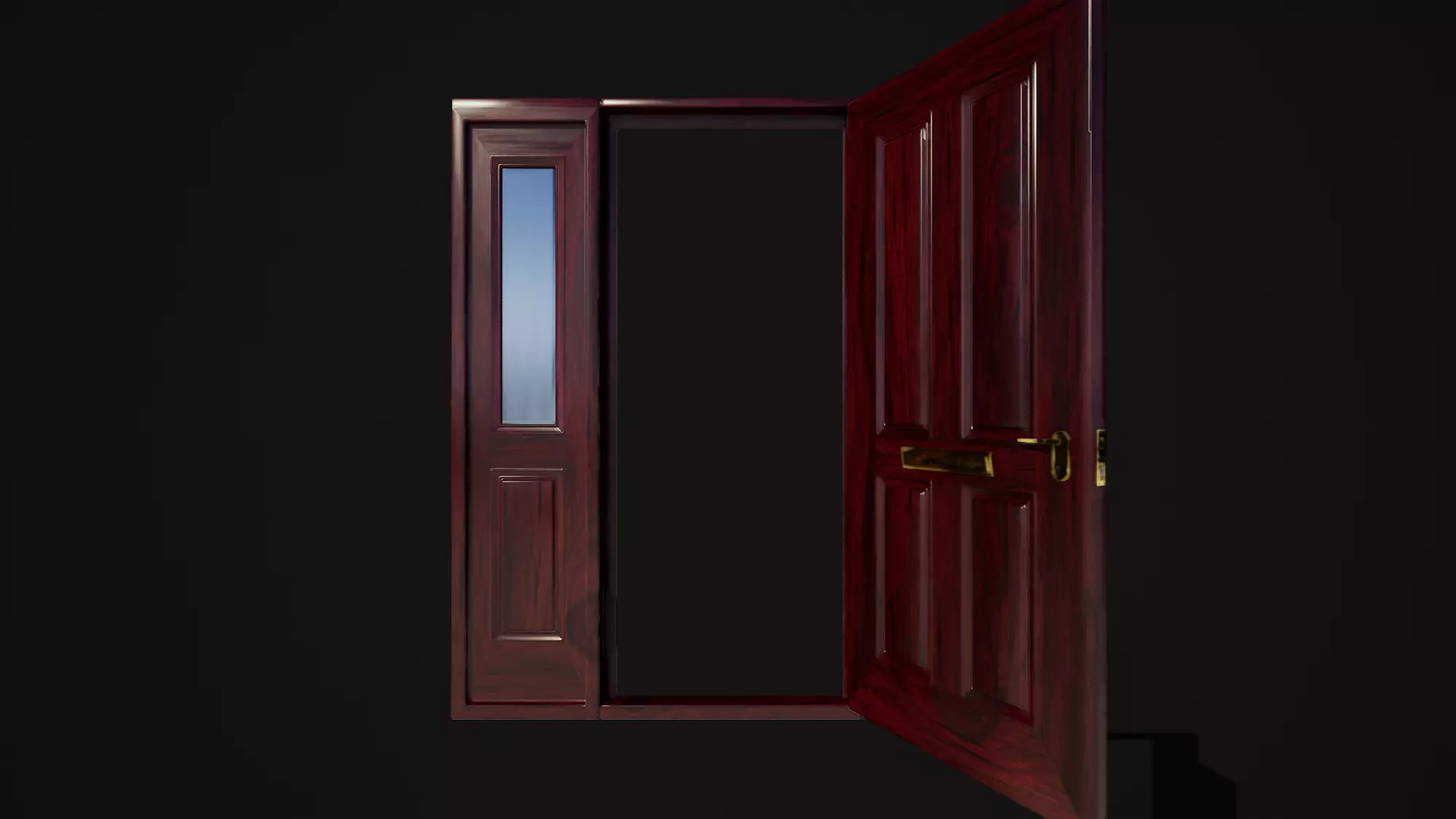 Hinged door 06 3D model_1