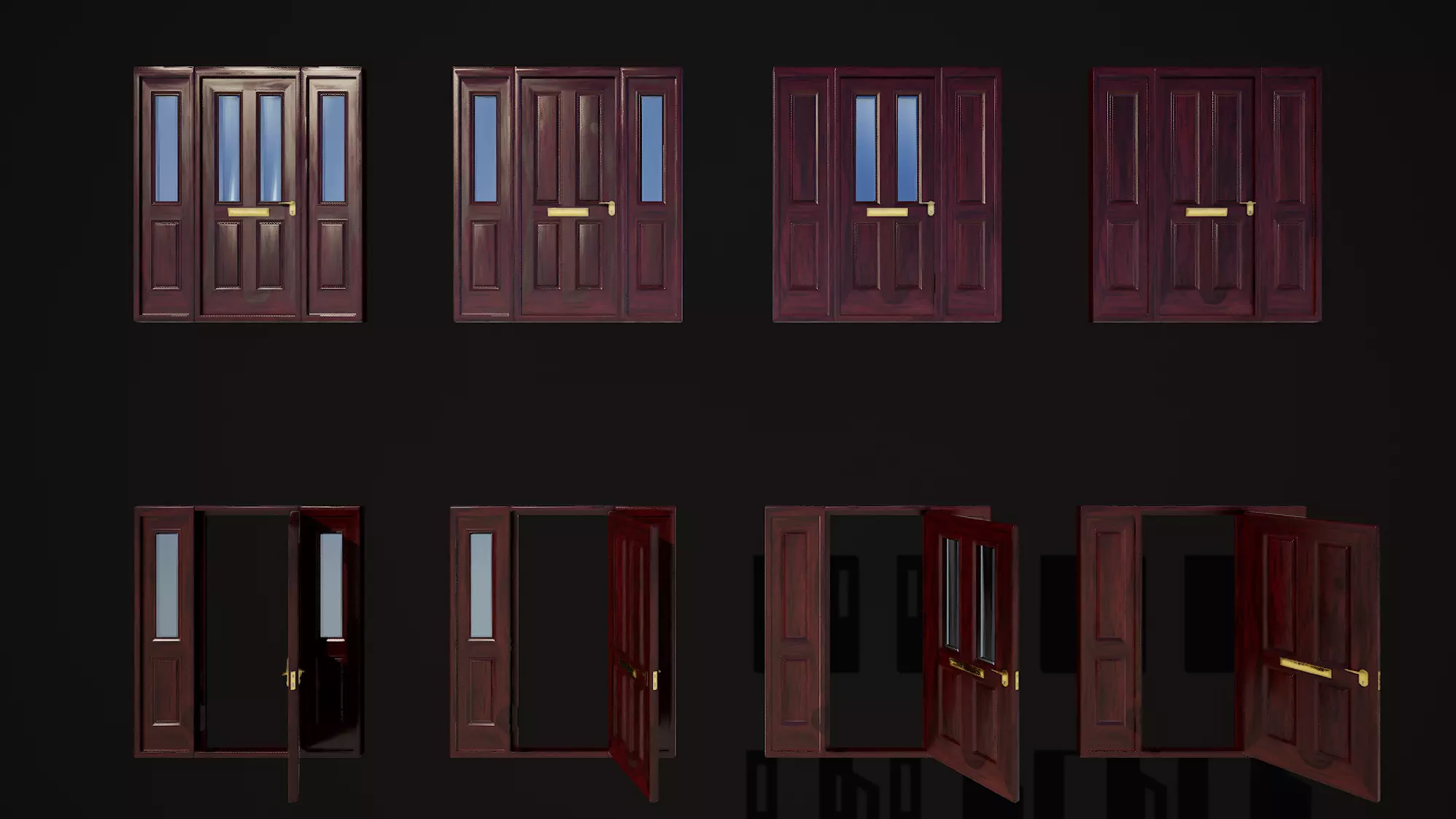Hinged door 06 3D model_3