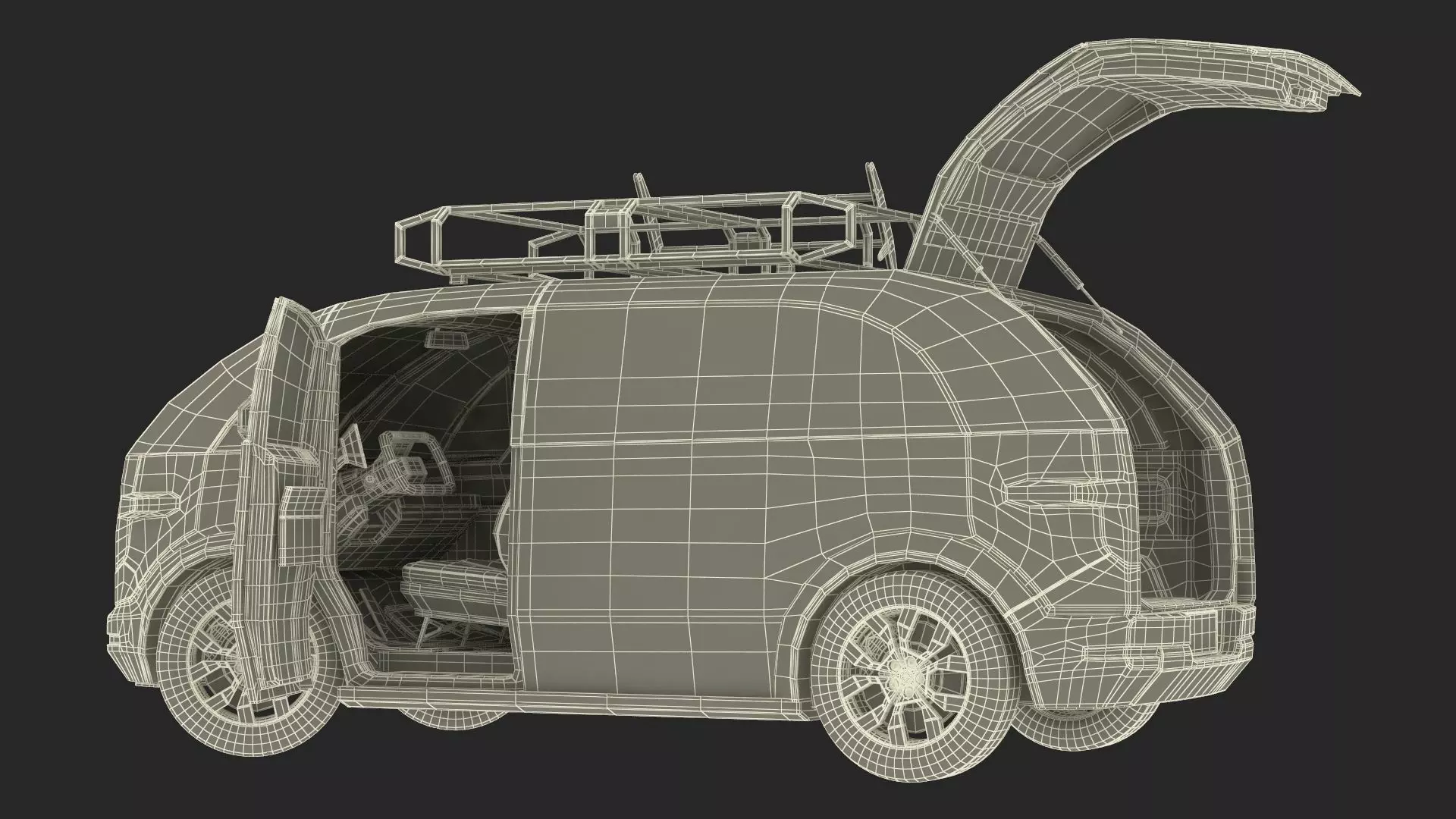 Minibus Electric White Rigged for Maya 3D model_41