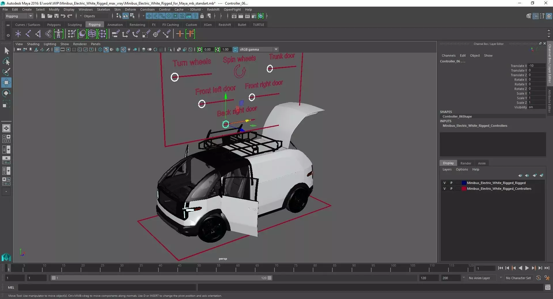 Minibus Electric White Rigged for Maya 3D model_40