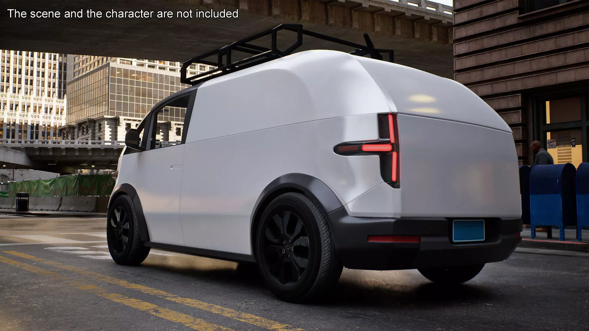 Minibus Electric White Rigged for Maya 3D model_2