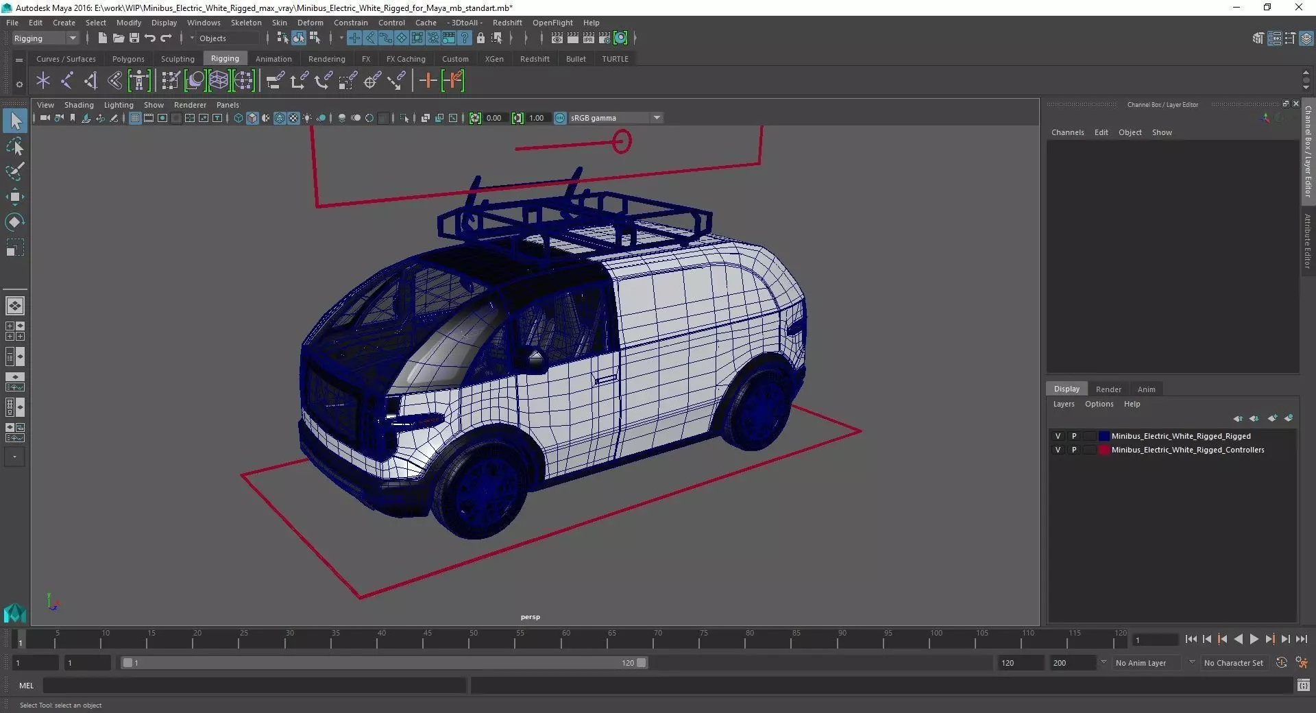 Minibus Electric White Rigged for Maya 3D model_39