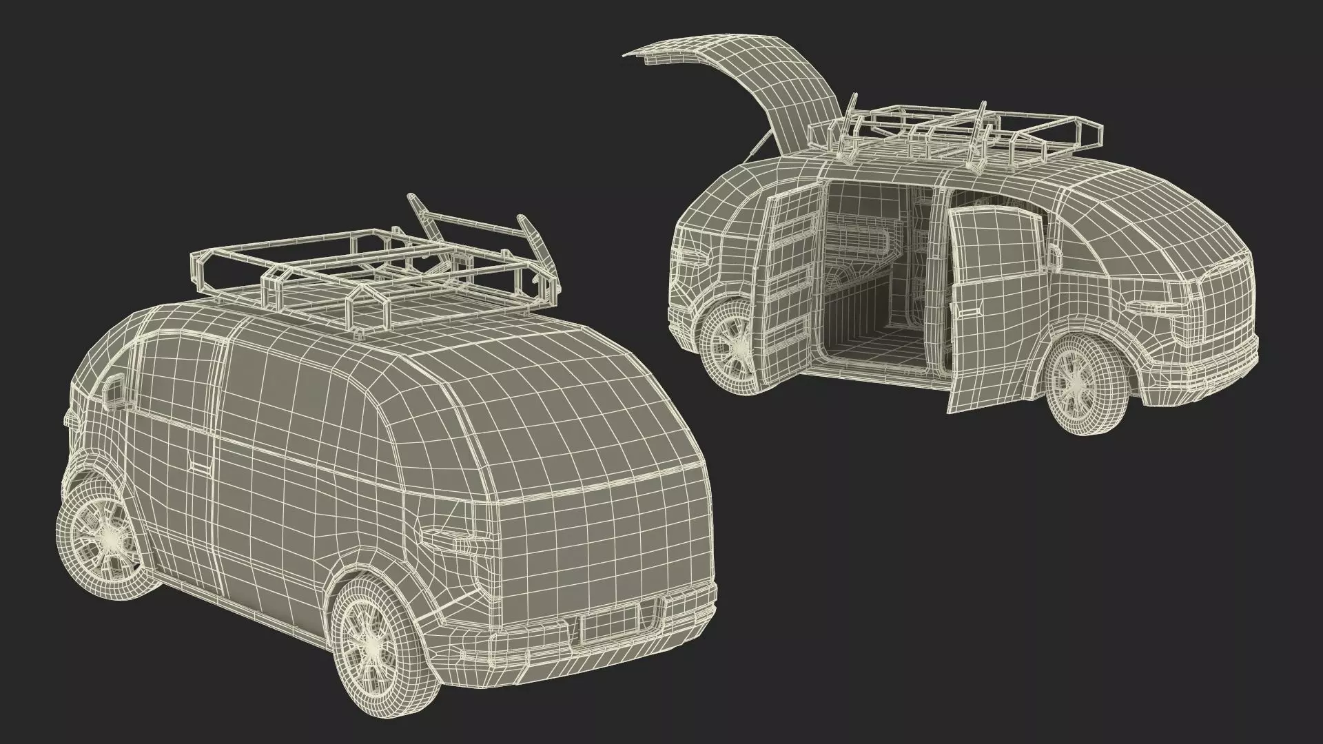 Minibus Electric White Rigged for Maya 3D model_43