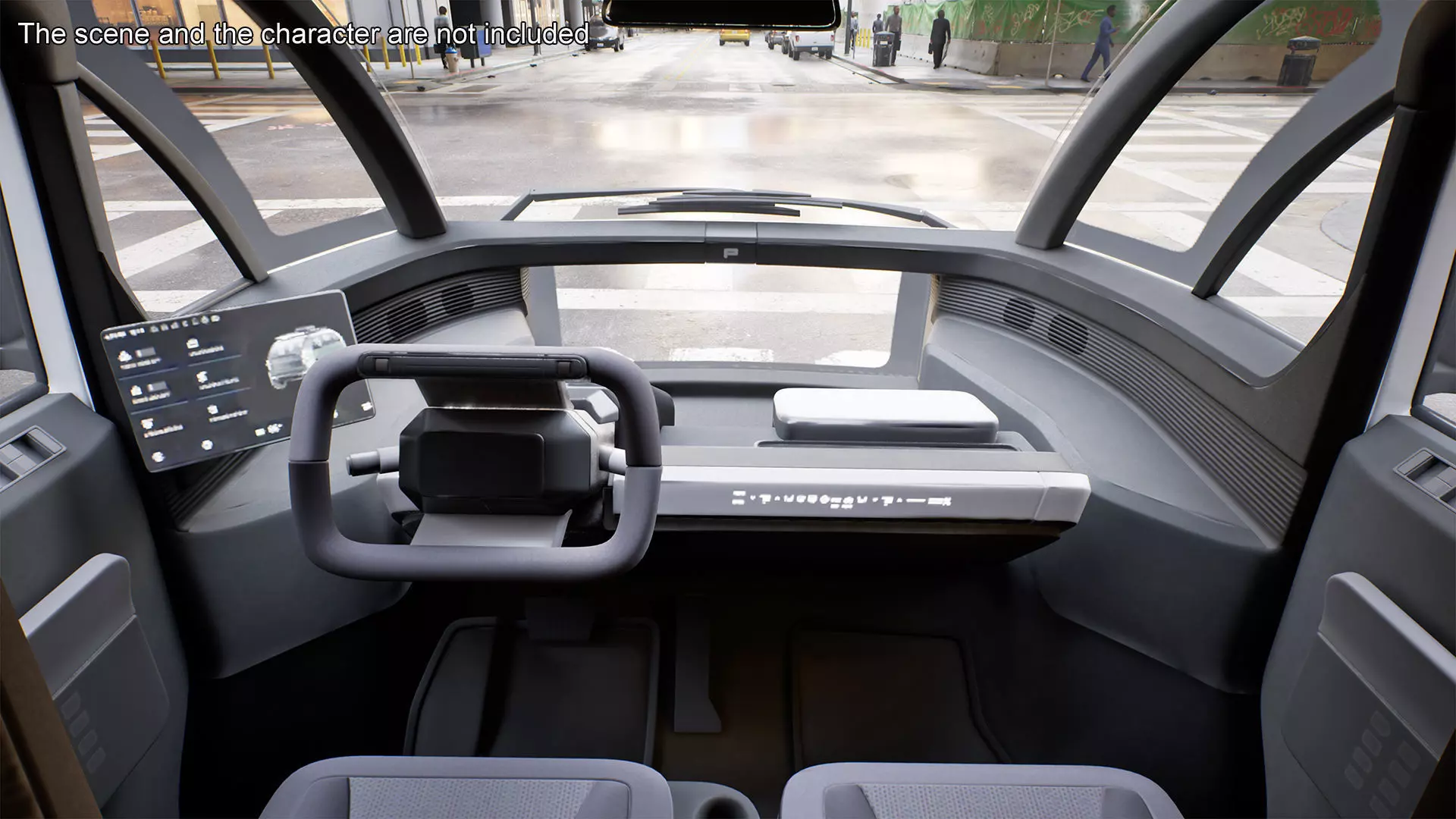 Minibus Electric White Rigged for Maya 3D model_9