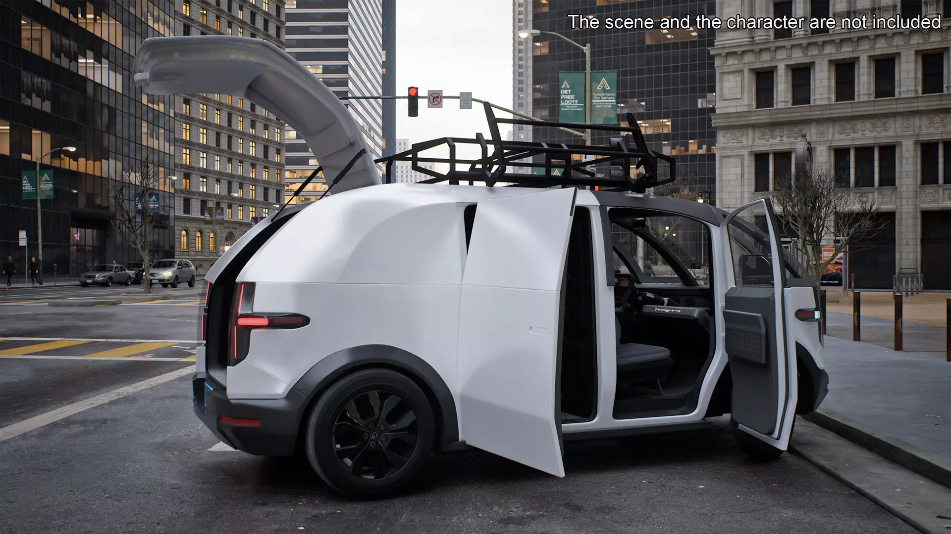 Minibus Electric White Rigged for Maya 3D model_5