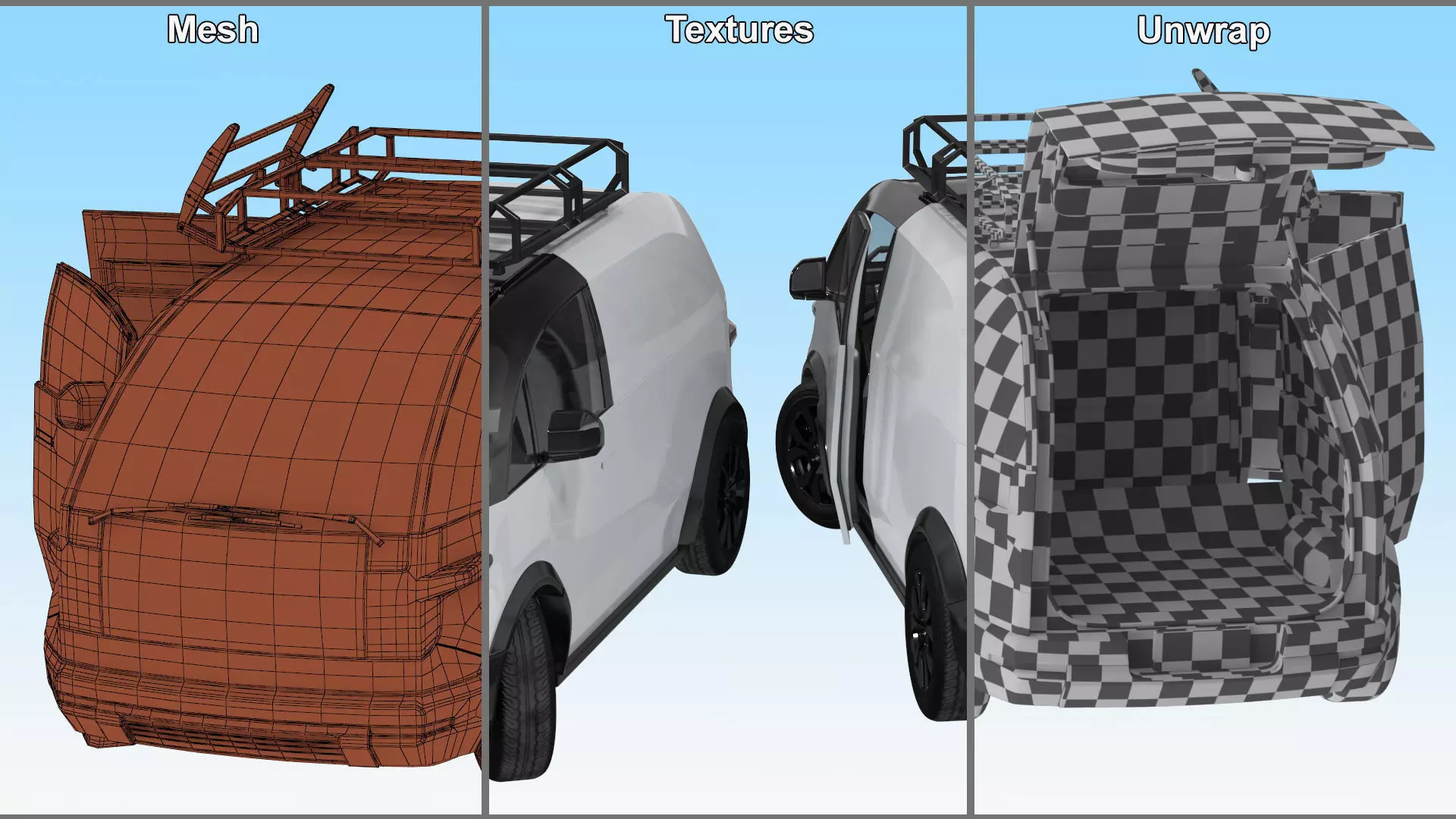 Minibus Electric White Rigged for Maya 3D model_33