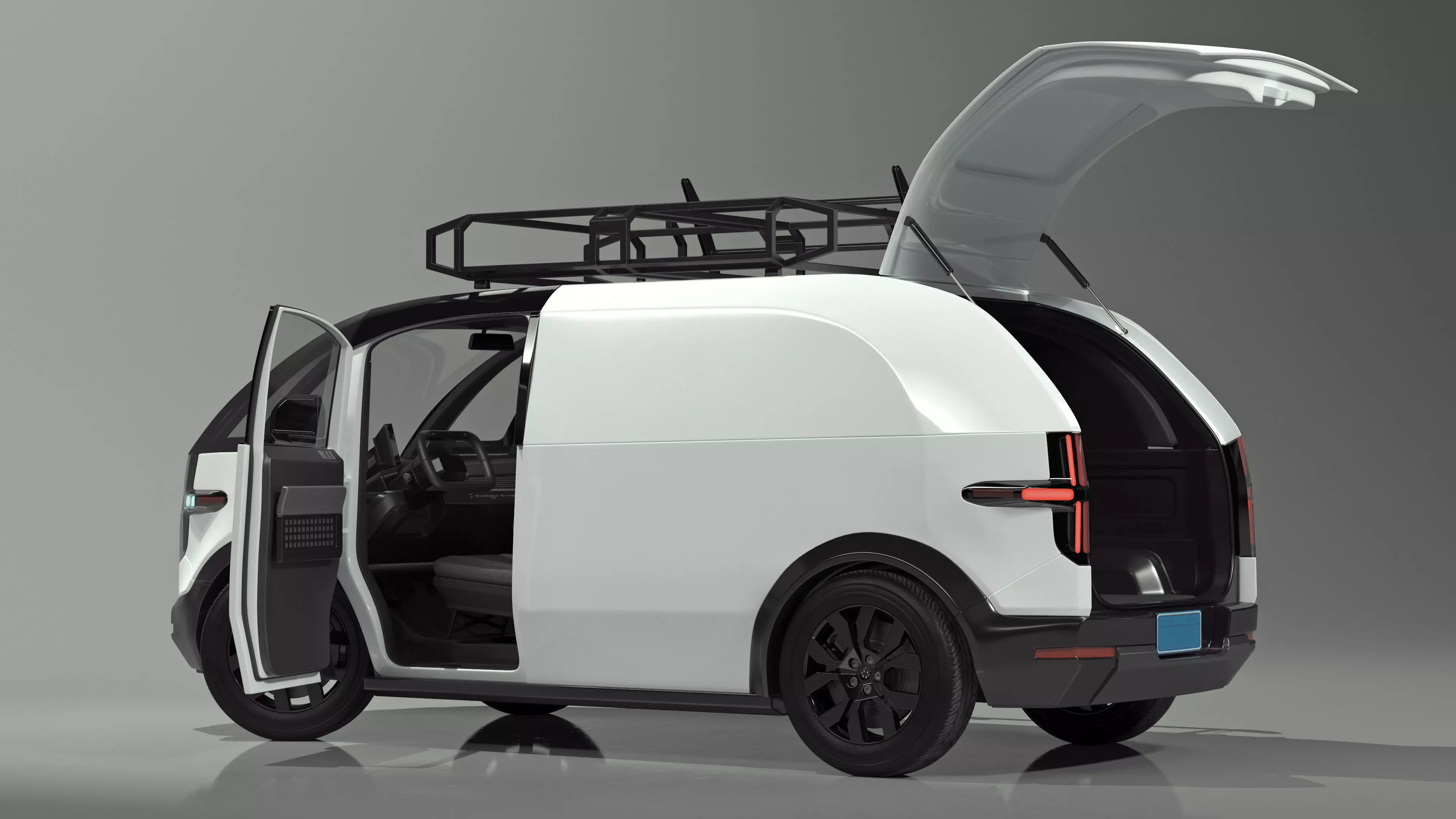 Minibus Electric White Rigged for Maya 3D model_12