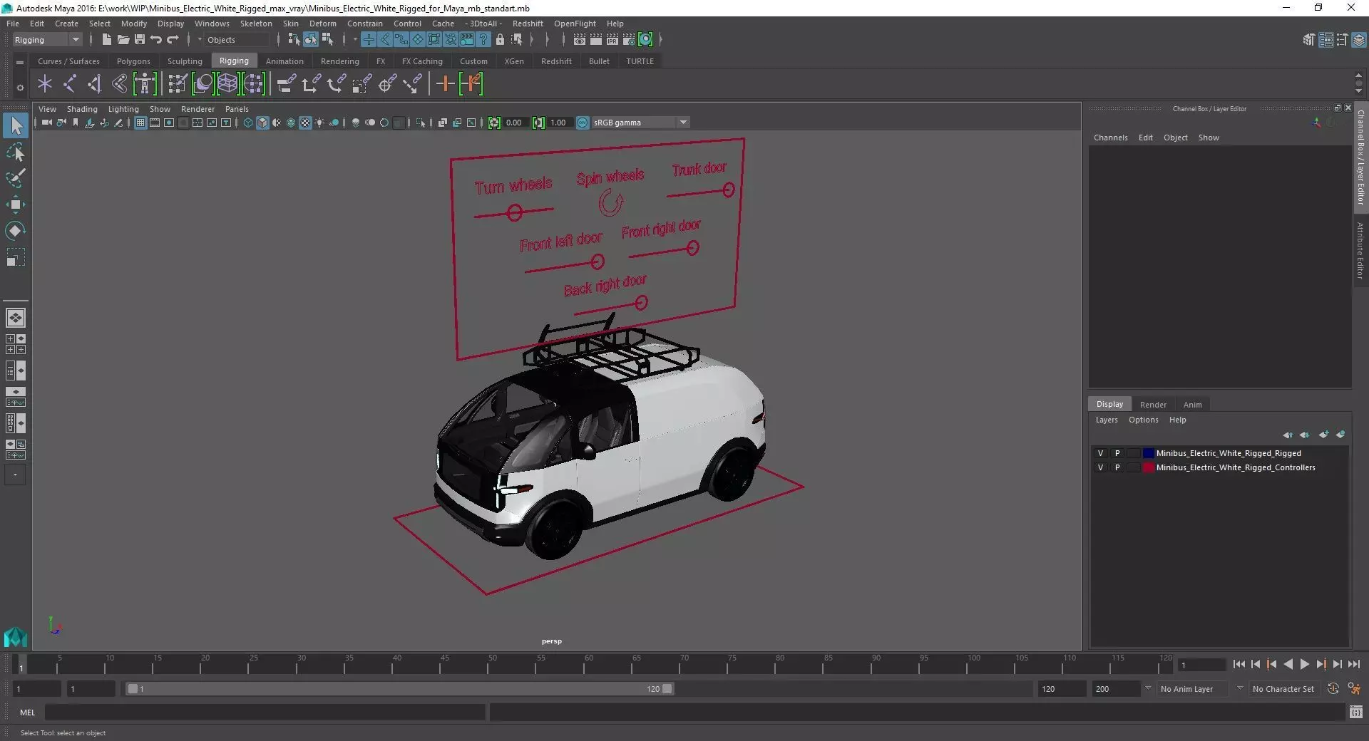 Minibus Electric White Rigged for Maya 3D model_38
