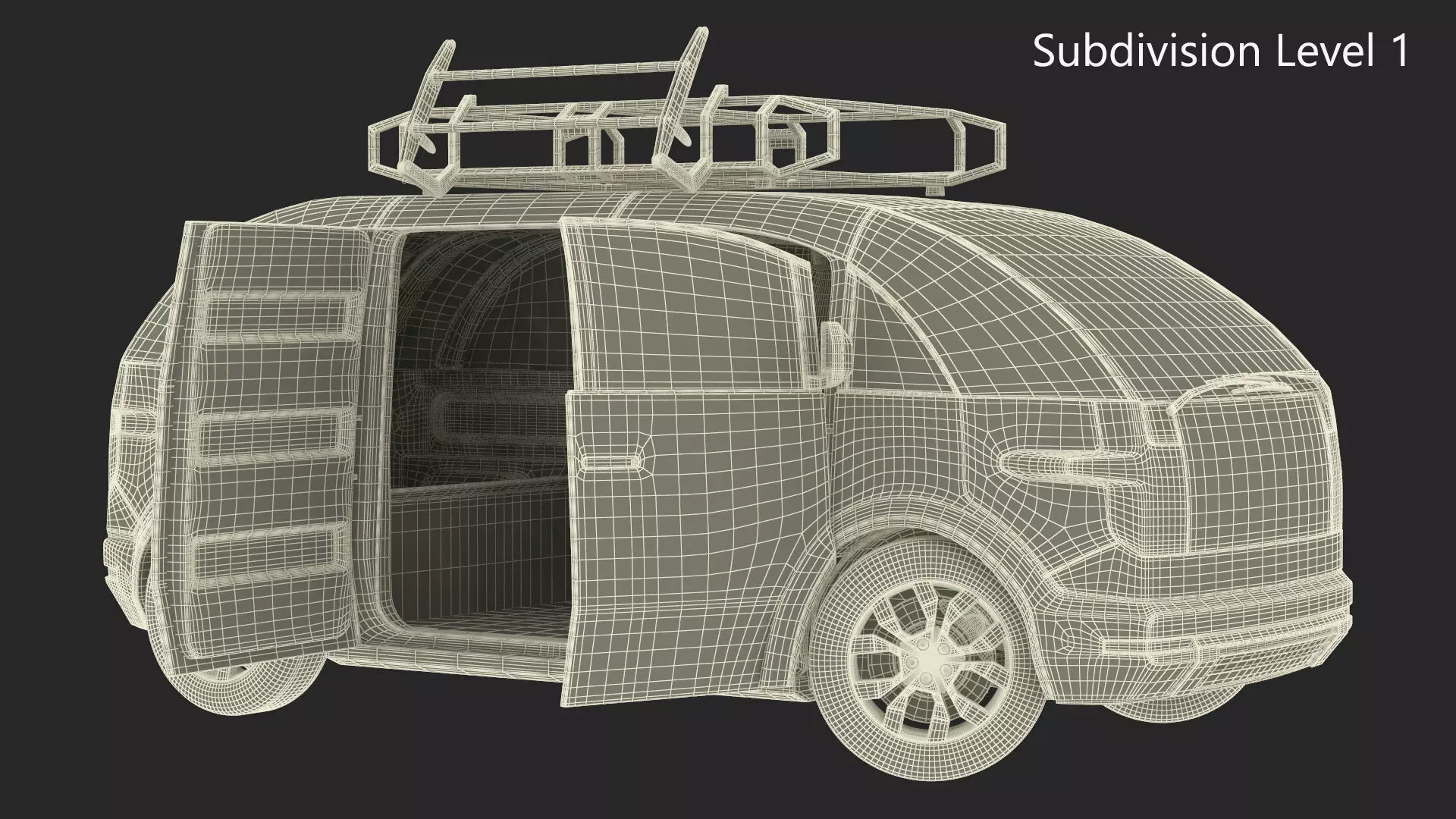 Minibus Electric White Rigged for Maya 3D model_35