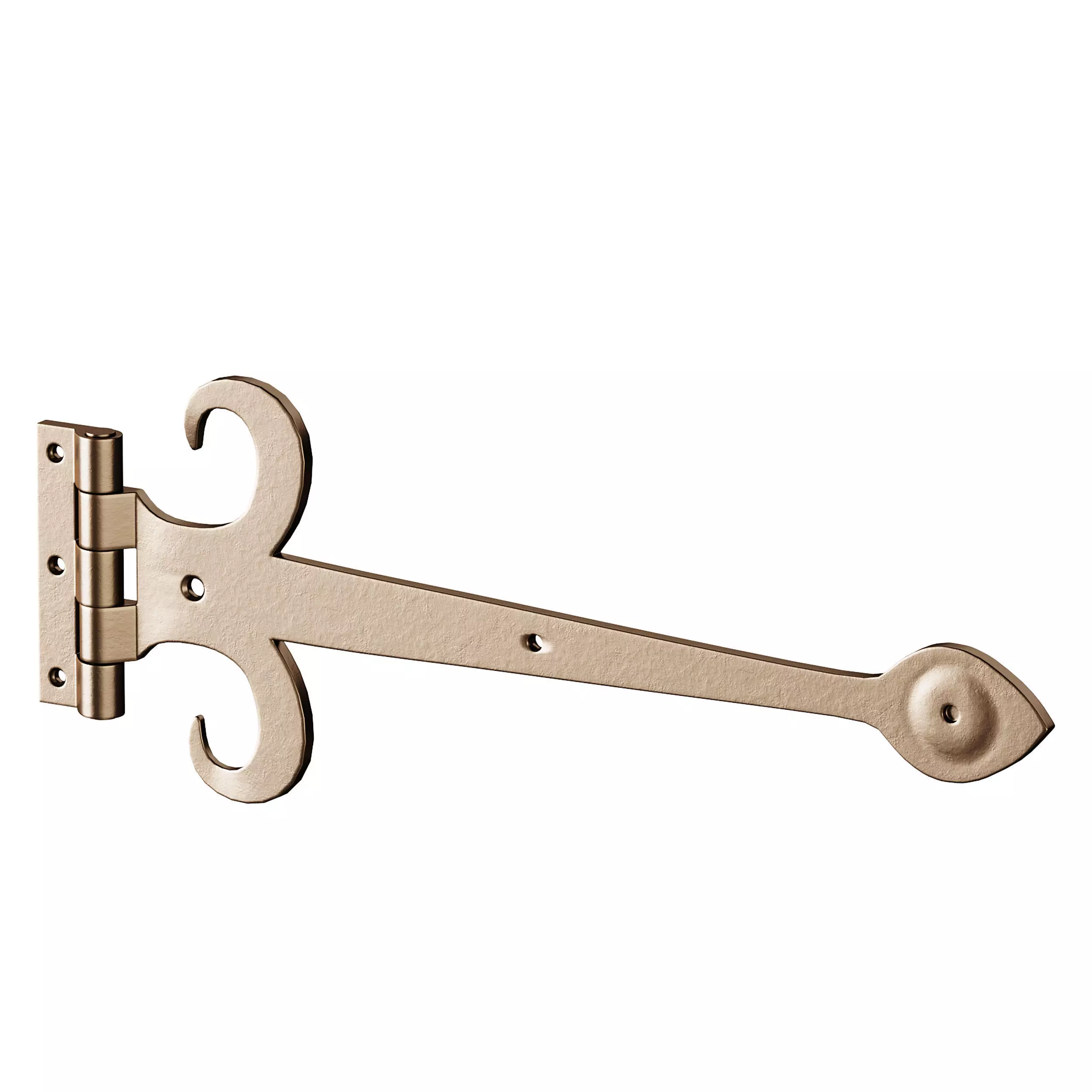 Heavy Duty Strap Hinge for Gates and Doors 3D model_12