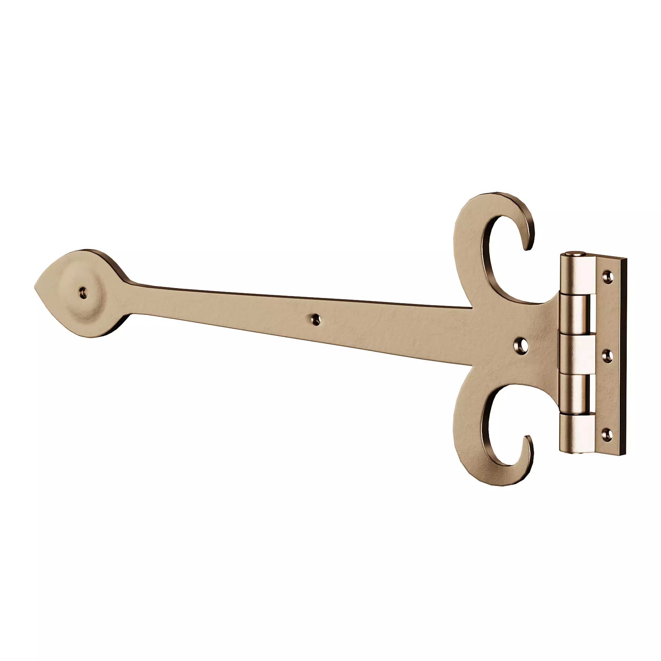 Heavy Duty Strap Hinge for Gates and Doors 3D model_7
