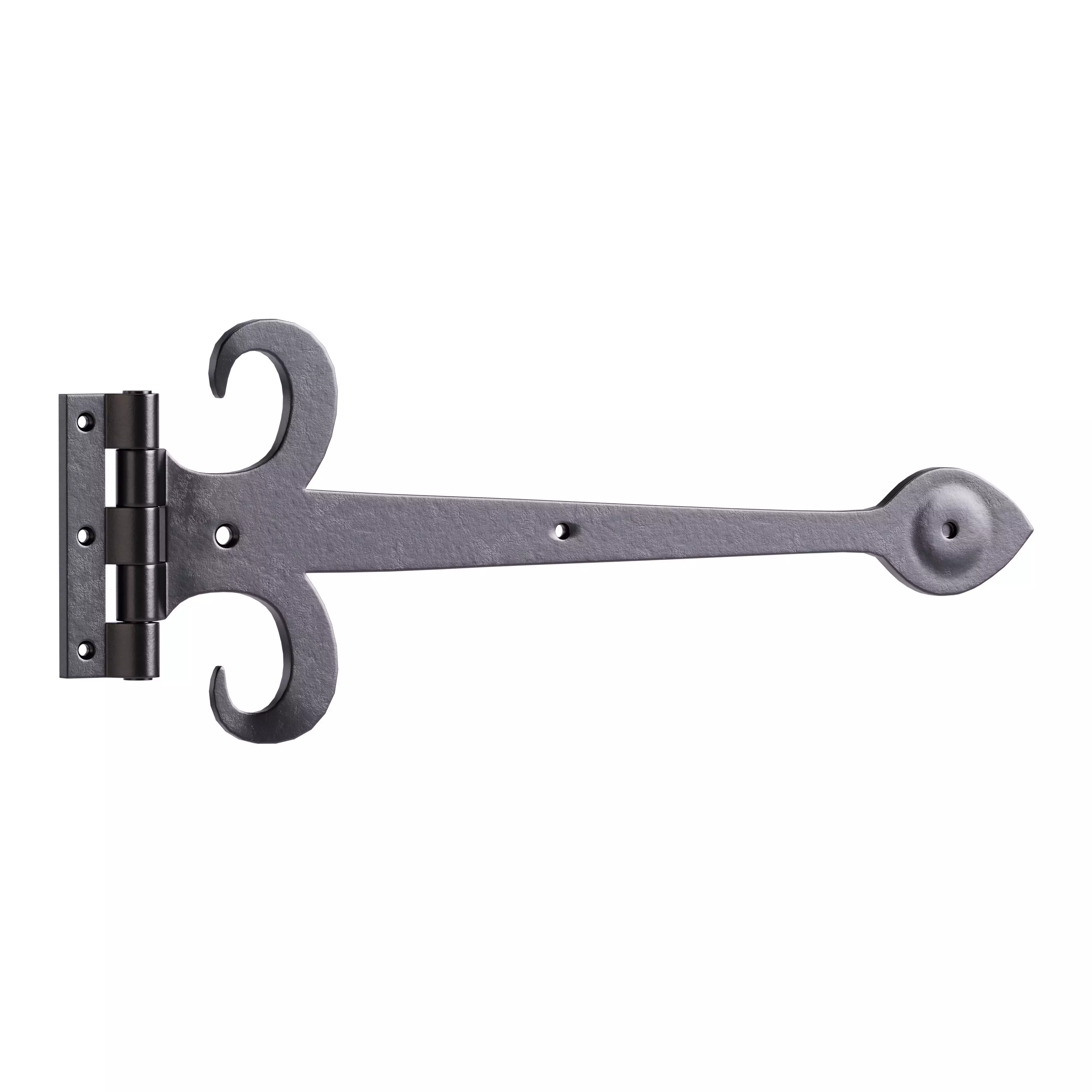 Heavy Duty Strap Hinge for Gates and Doors 3D model_1