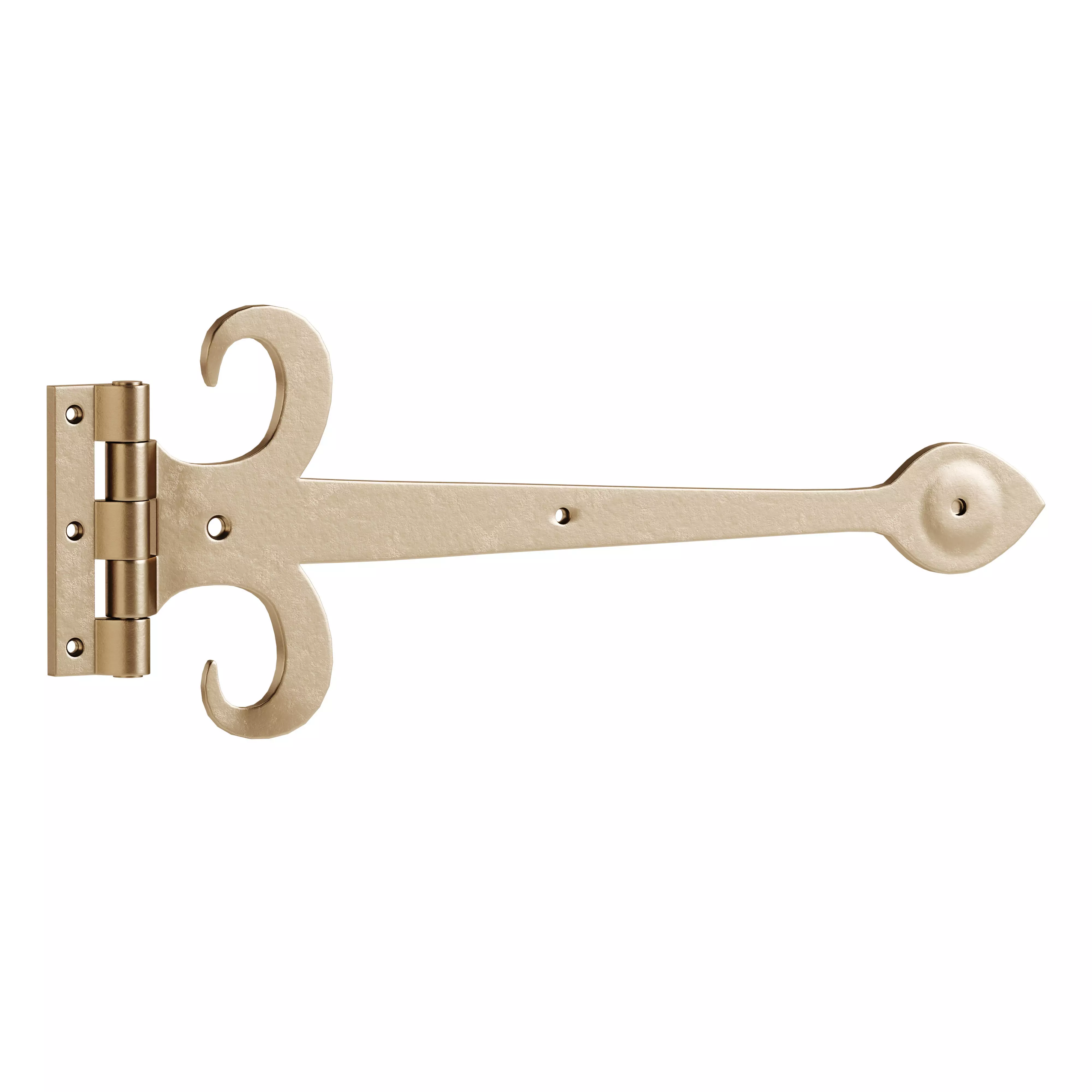 Heavy Duty Strap Hinge for Gates and Doors 3D model_2