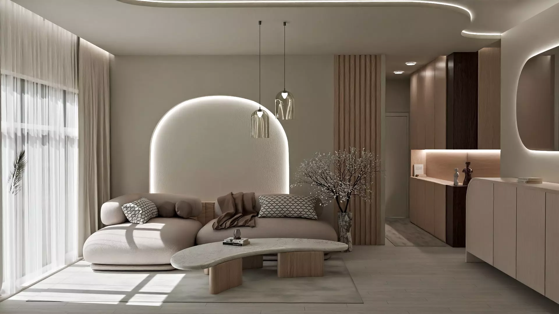 Archviz Living Room III Scene and Lighting 3D model