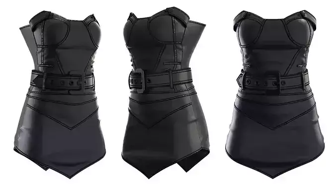 Corset Dress Low-poly 3D model